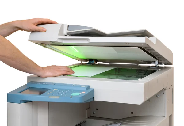 Trabajar con una fotocopiadora — Foto de Stock
