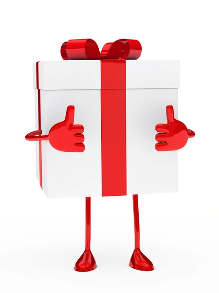 Gift box figur — Stockfoto