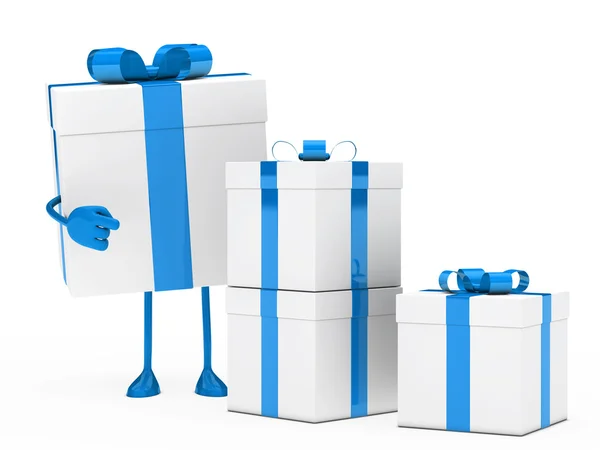 Gift box figur punkt — Stockfoto