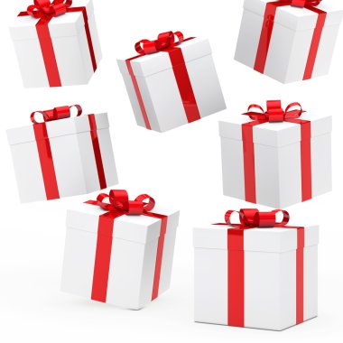 Christmas gift boxes clipart