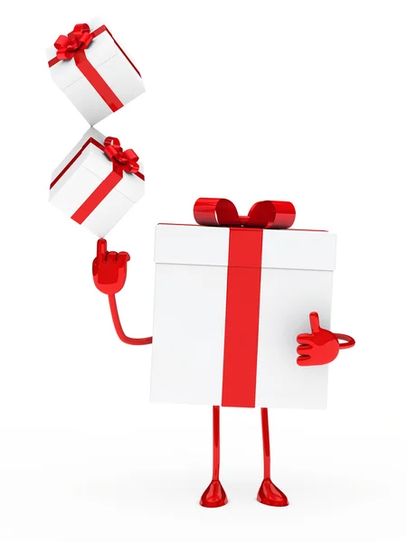 Gift box balans — Stockfoto