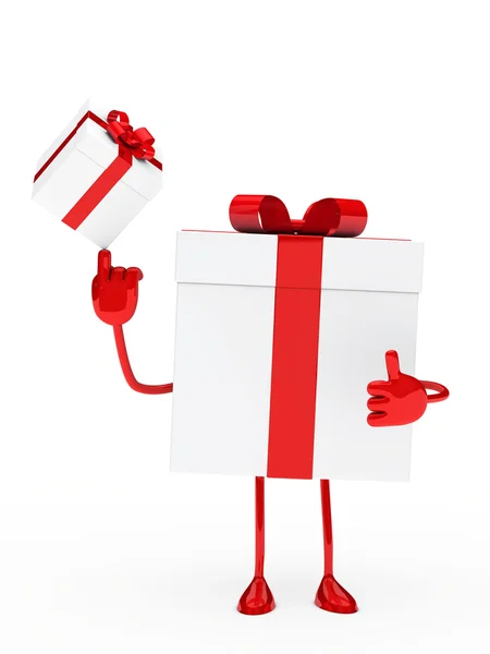 Gift box balance — Stock Photo, Image