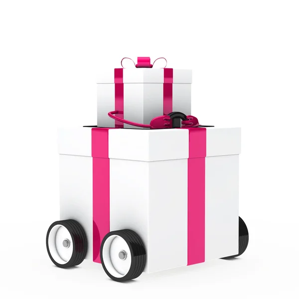 Christmas gift vehicle — Stock Photo, Image