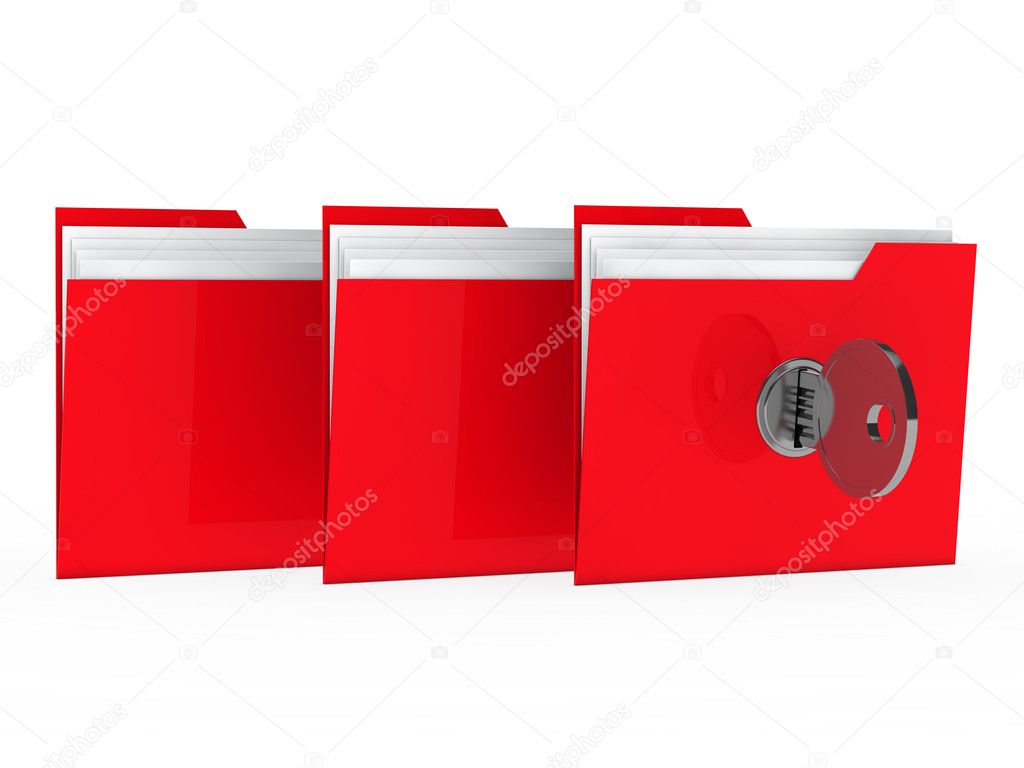 Folder with key
