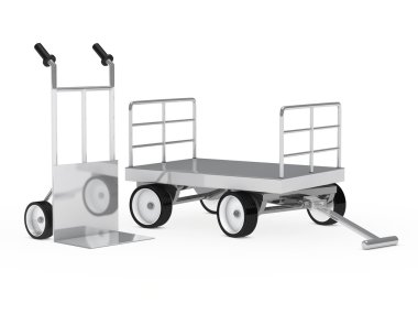 Transport hand truck and trolley clipart