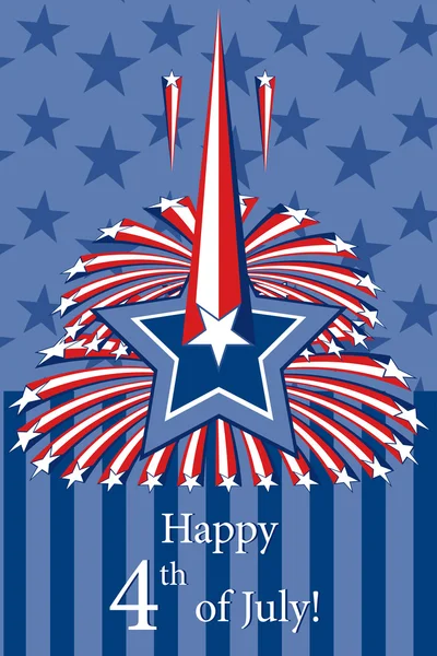 Happy dag van de onafhankelijkheid met ster. — Stockvector