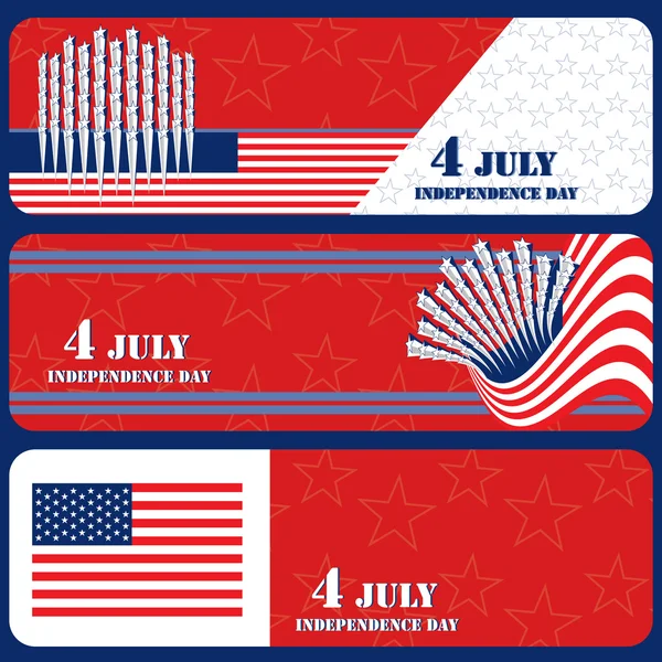 Баннер 4 июля День независимости — стоковый вектор