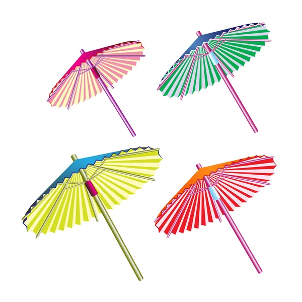 Gekleurde paraplu 's — Stockvector