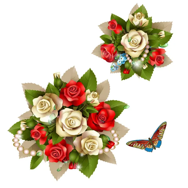 Bouquet de belles roses — Image vectorielle