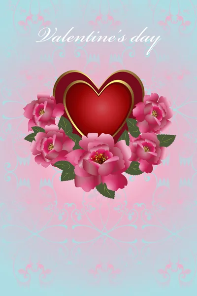 Saint Valentine's dag kaart — Stockvector