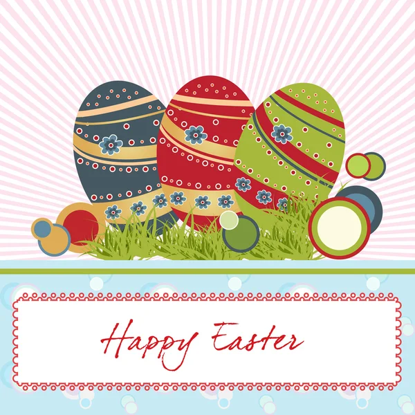 Easter card with eggs — Stock Vector