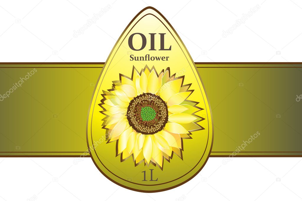 Design labels sunflower oil