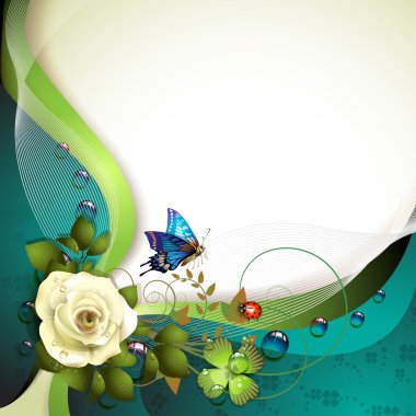 Background with rose clipart