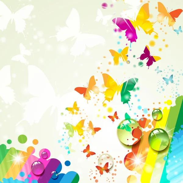 Background with butterfly — Stock Vector