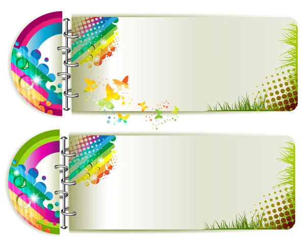 stock vector Two banners