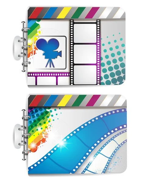 Banner with film frames — Stock Vector