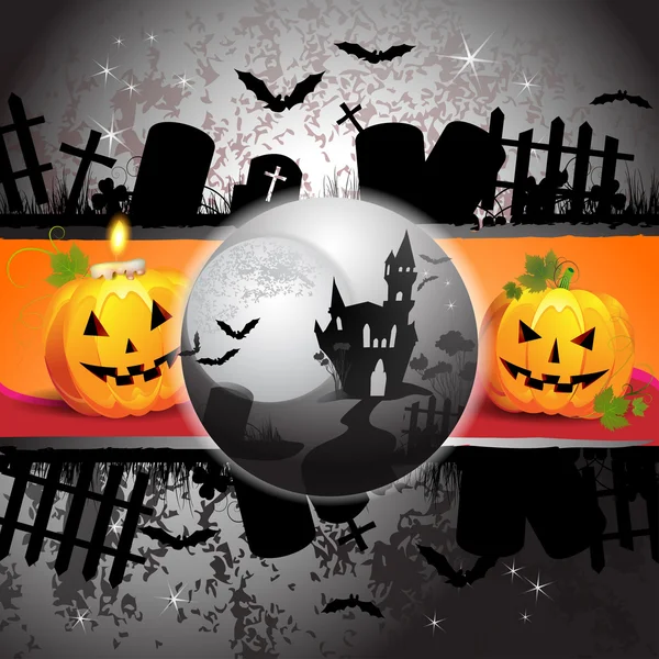 Projeto do cartão de Halloween — Vetor de Stock