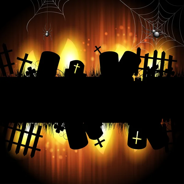Cimetière d'Halloween — Image vectorielle
