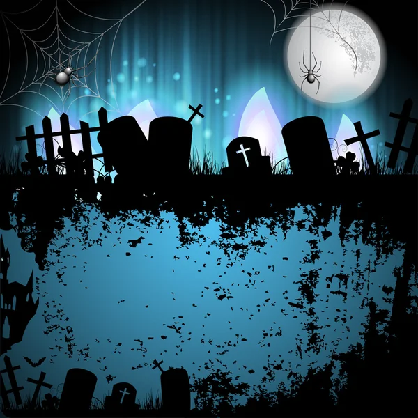 Halloween begraafplaats — Stockvector