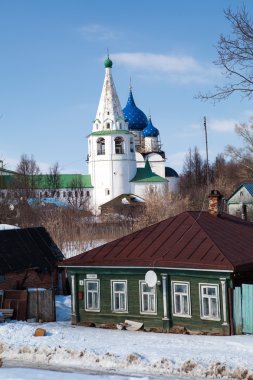 Katedral karşı mavi gökyüzü background.suzdal, Rusya Federasyonu