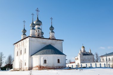 Katedral karşı mavi gökyüzü background.suzdal, Rusya Federasyonu