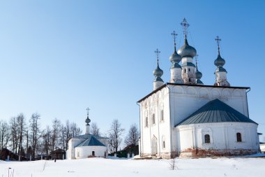 Katedral karşı mavi gökyüzü background.suzdal, Rusya Federasyonu