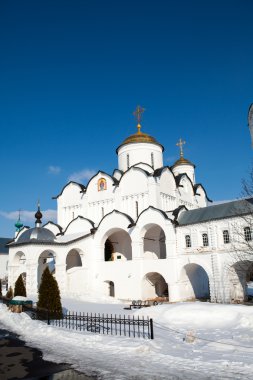 Katedral karşı mavi gökyüzü background.suzdal, Rusya Federasyonu