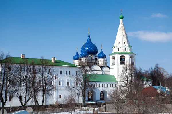Cathédrale sur fond de ciel bleu.Suzdal, Russie — Photo