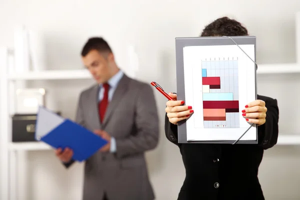 Business work and charts — Stock Photo, Image