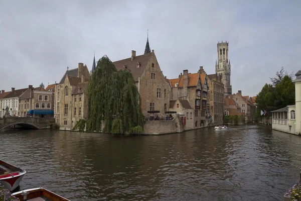 Centro Histórico Romântico Medieval de Brugge — Fotografia de Stock
