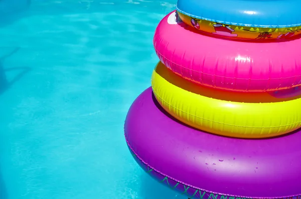 Tubes in swimming pool — Stock Photo, Image