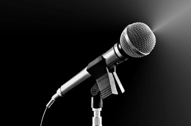 Silver microphone clipart