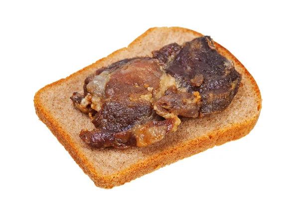 Sandwich with fried meat — Stock Fotó
