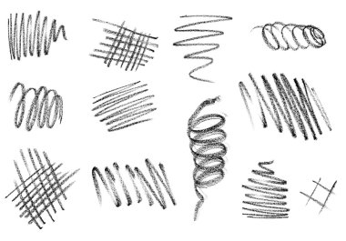 Pencil stroke trace art craft clipart