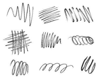 Pencil stroke trace art craft clipart