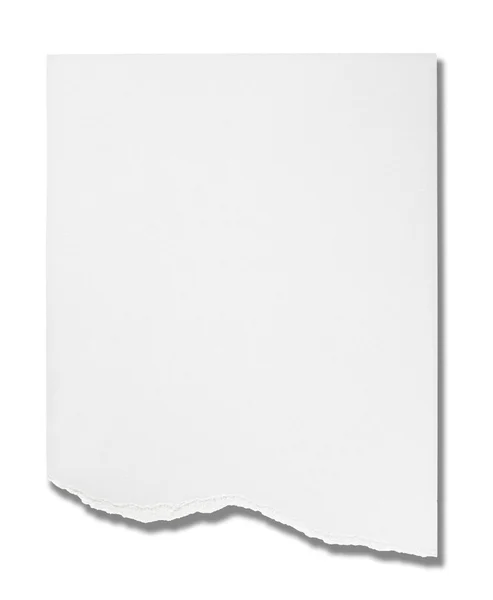 Beyaz ileti arka planını yırtık kağıt — Stok fotoğraf