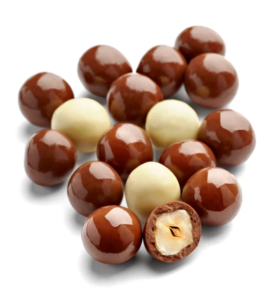 Chocolate candy with nut sweet bonbon — Stock Photo, Image