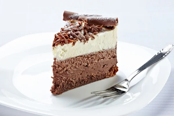 Crème chocoladetaart zoete voedsel — Stockfoto