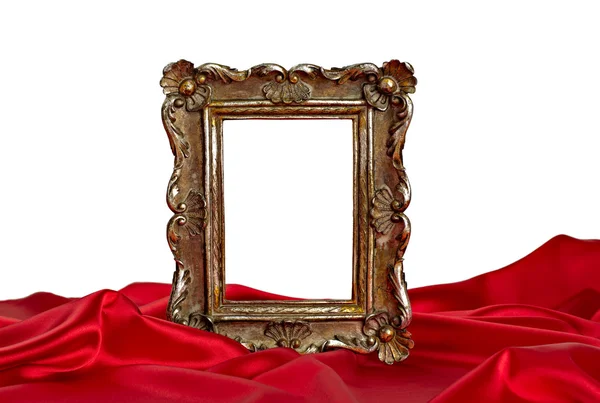 Wooden frame and silk cover — Stock Photo, Image
