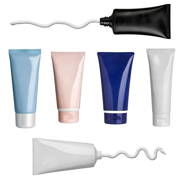 Cosmetici per tubi crema per igiene di bellezza — Foto Stock
