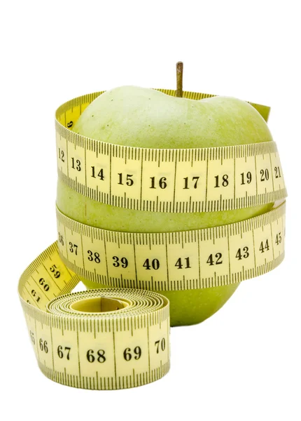 Apple and centimeter 1 — Stock Photo, Image