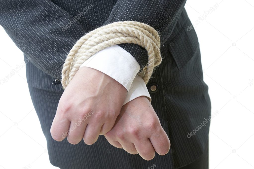 Business hands and rope 3