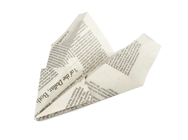 Stock image Plane newspaper 2