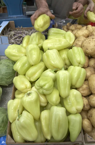 蔬菜市场辣椒 — 图库照片