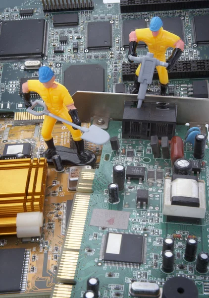 Reparação de peças de computador — Fotografia de Stock