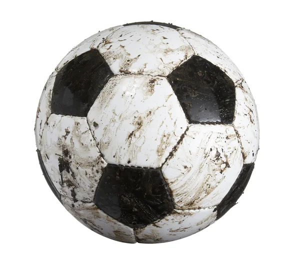 Balón de fútbol sucio —  Fotos de Stock