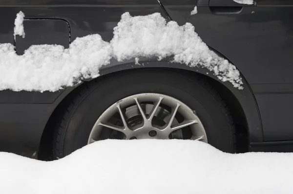 Zimą samochód 2 — Zdjęcie stockowe