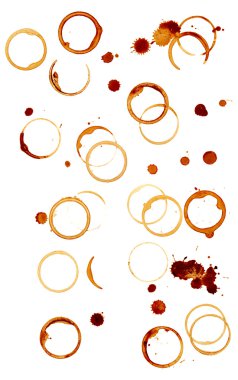 Coffee stains group clipart