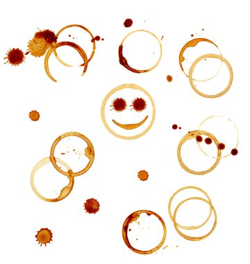 Coffee stains group clipart