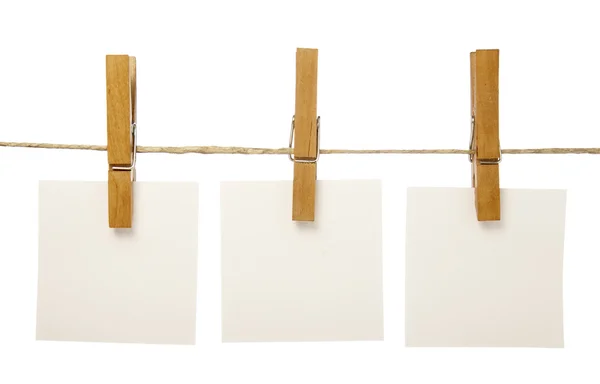 Clothespins a zápisníky — Stock fotografie